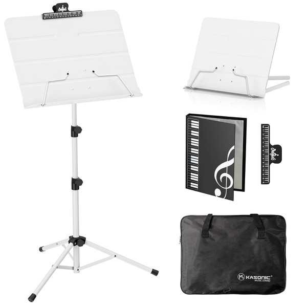 K KASONIC - Dual-Use Folding Sheet Music Stand & Desktop