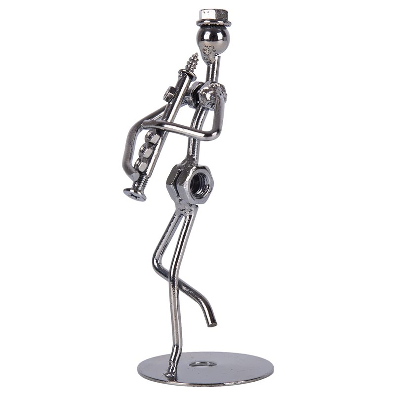 Home Decor Hierro Fundido Cables y tornillos Estatua/Figura decorativa, Clarinet,