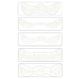 5 Stück Freckles Tattoo Folie Glitter Freckles Gesichtstattoo Temporäre Tattoos 2025 Wasserfeste Make Up Patches Glitzer-Sprenkel-Patches für Das Gesicht Glitzer Make Up Accessoires