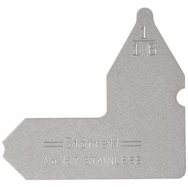 Starrett 167-1/16 Stainless Steel Radius Gauge - Inch, 1/16" Radius