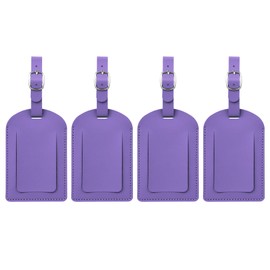 jealkip 4-Piece Luggage Tags for Suitcase Travel Bag Labels Privacy Protection Luggage Tag for Baggage PVC Baggage ID Label Tags Purple