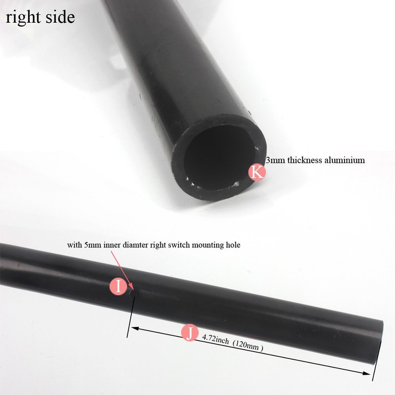 Handle Bar 7/8" 22MM Handlebar Green + Foam Pad +