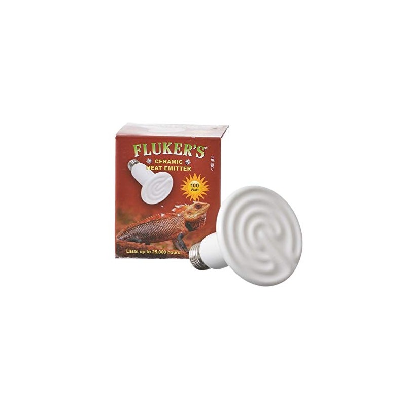 Fluker's Ceramic Heat Emitter, Natural Infrared Heating Bulb for Reptiles,