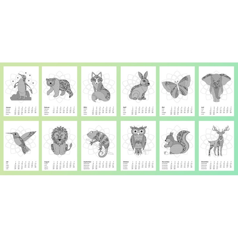 Ursus A4 Colouring Calendar & Stickers