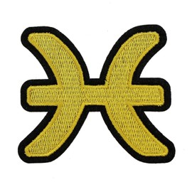 RECHERE Constellation Symbols Zodiac Embroidered Iron On Patch Applique (Pisces)