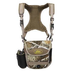 Horn Hunter Bino Hub - Hunting Adjustable Binocular Straps Harness Chest Pack with Range Wrap & Range Lock Included for Bow Hunting, Standard, Camo