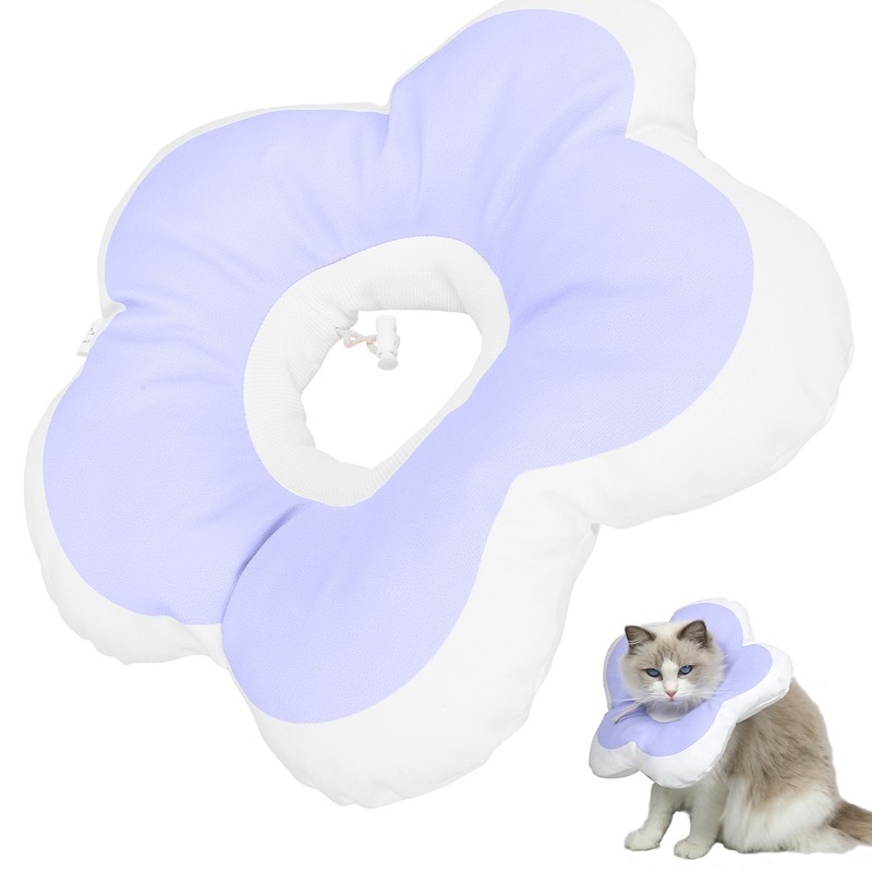 Flower Shaped Pet Recovery Elizabeth Collar Waterproof Cat AntiLicking Collar