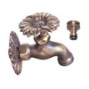 Taiwan Decorative Solid Brass Sunflower Garden Outdoor Faucet 4" inches