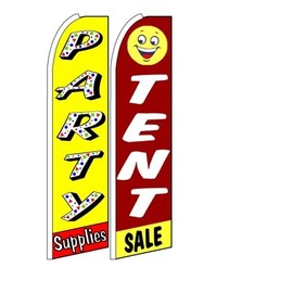 OnPoint Wares Party Supplies Tent Sale King Flag 2 Pack (Hardware Not Included)