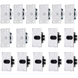 EMSea 16Pcs Sliding Door Wheels Replacement Sliding Door Roller Furniture Wardrobe Roll Rollers Furniture Accessories for Cabinets Wardrobes
