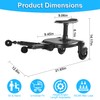 TeqHome Universal Stroller Board with Detachable Seat, 2-in-1 Buggy Board
