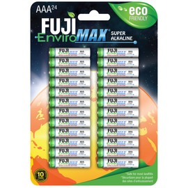 Fuji Enviromax 4400BP24 EnviroMax AAA Super Alkaline Batteries (24 Pack), White, One Size Fits All