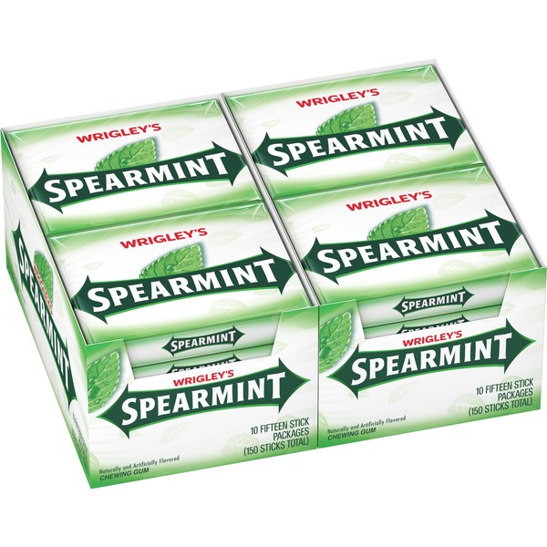 Wrigley's Spearmint Gum, 15-Stick Slim Packs (Pack of 20)