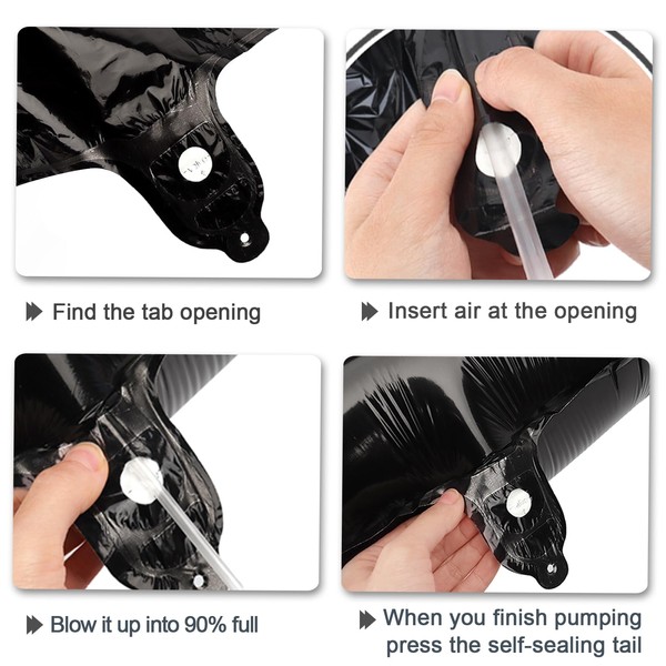 40 Inch Black Number 26 Digital Balloon,Jumbo Mylar Foil Helium