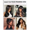 Face-Framing Layered Curtain Bangs Glueless Wigs Human Hair Pre Plucked