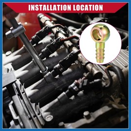 A ABSOPRO Banjo Bolt Hose Barb Fitting/Inner Brake Fuel Line Fitting Adapter for Car Motorcycle/Durable Metal 14mm ID 12mm OD / 4 Pcs Bronze Tone Item Replacement