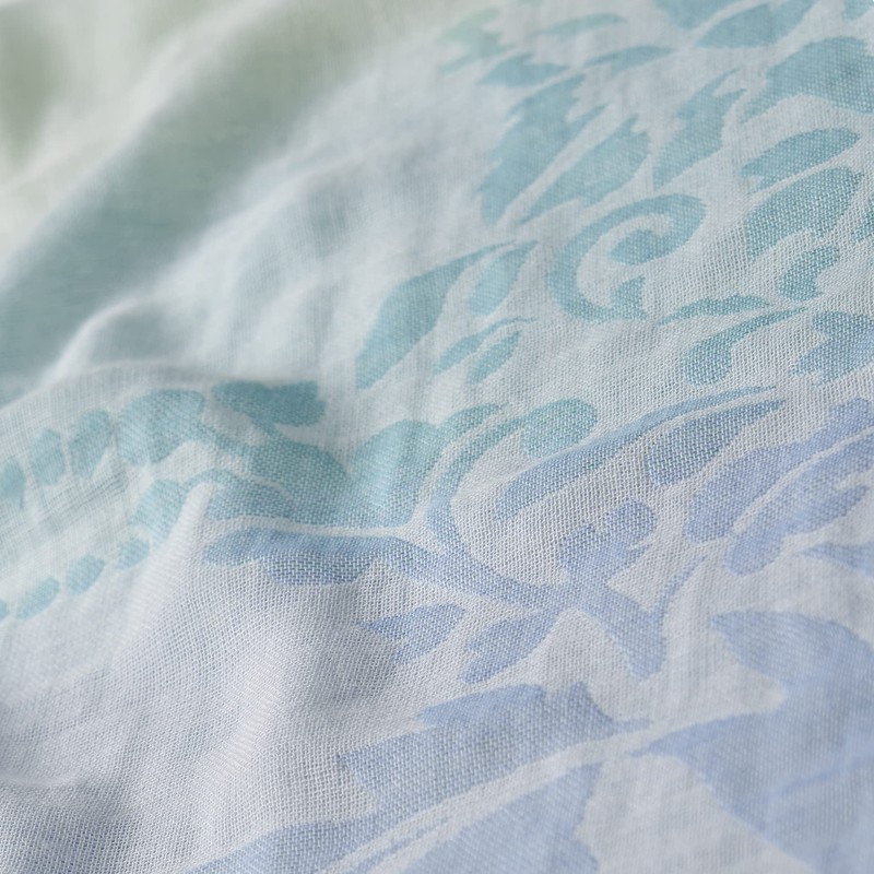 Selvan 100% Cotton Soft Gauze Stole, Blue, 1 Piece