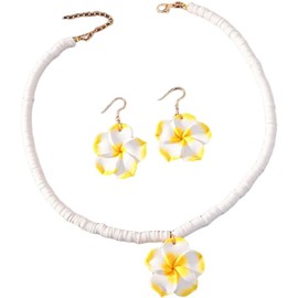Arete colgantes de Rubra de Plumeria hawaiana, diseo bohemio, flores tropicales, accesorios para fiestas de playa, joyera para mujer