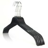 HANGERWORLD 15 Pack Strong Black Plastic Garment Coat Hangers for