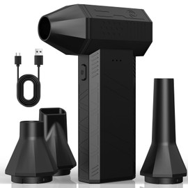 Powerful Turbo Fan Electric Air Duster,130000RPM Super Power Cordless Air Duster,3-Gear Adjustable Mini Blower – Ultimate Cleaning for Home,Electronics,Computer,Keyboard,Outdoor and Cars