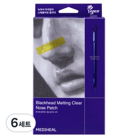 Mediheal Blackhead Melting Clear Nose Pack (4 Sheets) + 2 Spatulas, 6 Sets / 메디힐 블랙헤드 멜팅 클리어 코팩 4매 + 스패출러 2개, 6세트