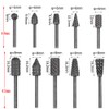 Eyech 10pc Carbide Rotary Burr Rasp Set Wood Carving File