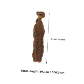 SUPVOX 5PCS Curly Doll Hair Extensions High Temperature Wig Making Supplies for DIY Dolls Comfortable Lightweight Hair Wefts Multiple Colors