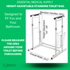 Essential Medical Supply Height Adjustable Standing Toilet Safety Rail -