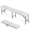 SEGAWE 6FT Plastic Folding Bench Portable Bench Indoor Outdoor for