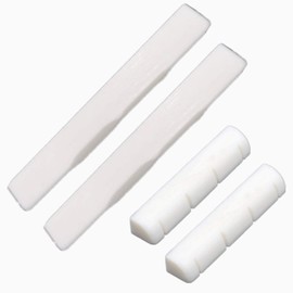 Miwayer Ukulele Real Bone 53mm Bridge Saddle & 35mm Nut for 4 String Ukulele-Regula