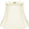 Royal Designs Rectangle Bell Inverted Corner Designer Lamp Shade, White,