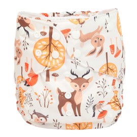 2 to 7 Years Old Junior Big Cloth Diaper Pocket Reusable Washable Baby Toddler (Deer Forest)