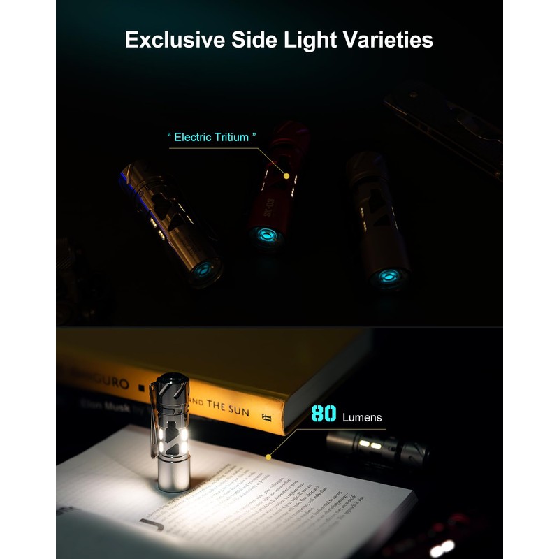 LOOP GEAR SK03 EDC Flashligh, AA Rechargeable LED Flashlight Battery