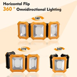 Everbrite 3000LM Rechargeable LED Work Light 7800mAh 3 Lighting Mode 180° Adjustable Heads