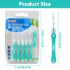 12 Stück Zahnzwischenraumbürsten,Tragbare Dentalbürsten,Wiederverwendbar,Verwendet für Reinigung Schwer Erreichbarer Zahnzwischenräume (Grün)
