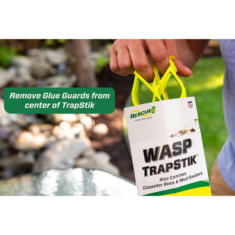 RESCUE! VisiLure® TrapStik for Wasps, Mud Daubers, Carpenter Bees –