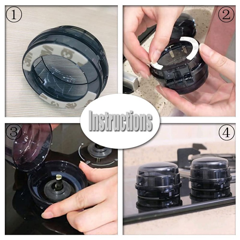 4 Pcs Stove Knob Covers Oven Knob Covers Child Locks