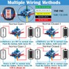 DMWD 5Pcs 16mm Metal Latching Push Button Switch Waterproof Silver