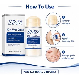 Crema en Barra con Urea 42% para Manos y Pies Ácido Salicílico 2%, Bálsamo Portátil para Piel Seca Áspera 40g/1.41 oz