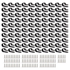UMCHU Pack of 100 11 mm Nylon R Type Cable Clips, Cable Clamp Fastener, Plastic Wire Clamps, for Wire Management (with 100 Screws)