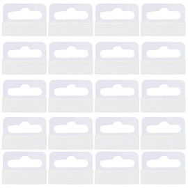 Jomevia Clear Self Adhesive Hang Tabs Hooks Plastic Display Hand Tabs Slot Hole Folding Tab for Store Retail Display(200 Pieces)