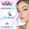 Natural Lash Clusters Wispy Cluster Eyelash Extensions Short C-Curly DIY