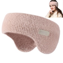 Soundproof Earmuffs for Sleeping,Ear Muffs for Sleeping,Ear Defenders for Sleepi/ng,Ea/r Mu/ffs Noise Cancelling,Warm Sleep Ea/r Mu/ffs,Noise Cancelling Headband,2 In 1 Sleepi/ng Eye Mask(pink)