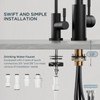 FORIOUS Kitchen Faucet and Water Filter Faucet Combo, Black Stainless
