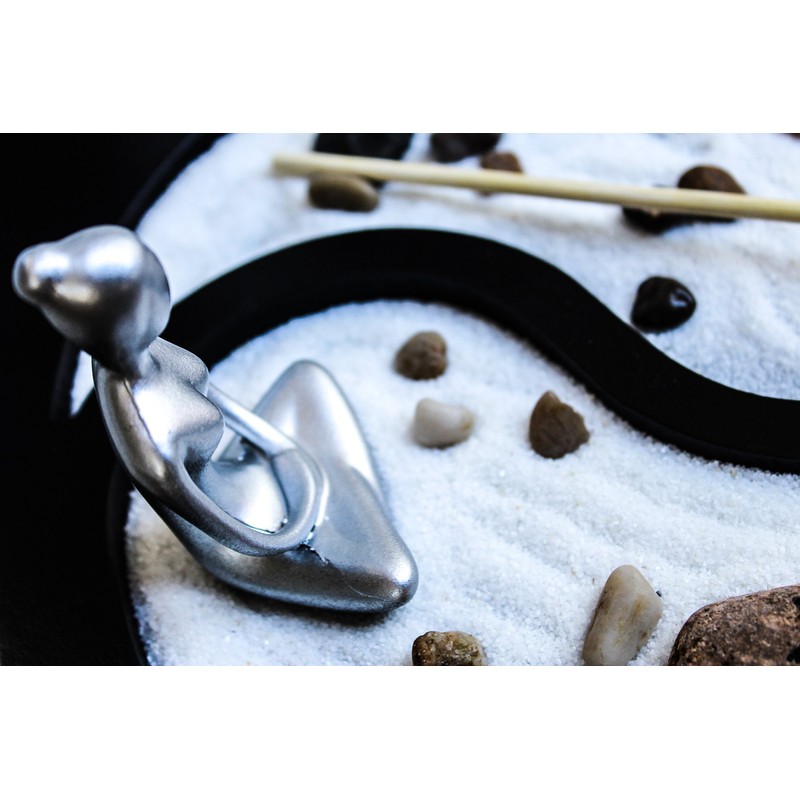 Zen Garden Deluxe Desk Meditation Garden Yin Yang Base with