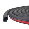 Storystore Universal Automotive Door Seal Strip D-Shape Self-Adhesive Weather Stripping