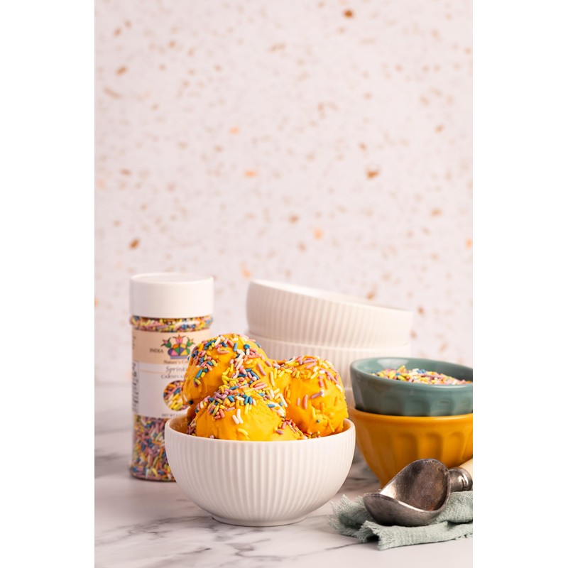 Pastel Rainbow Sprinkles – Dye-Free, Allergen-Free, Plant-Based Colors, 6 oz