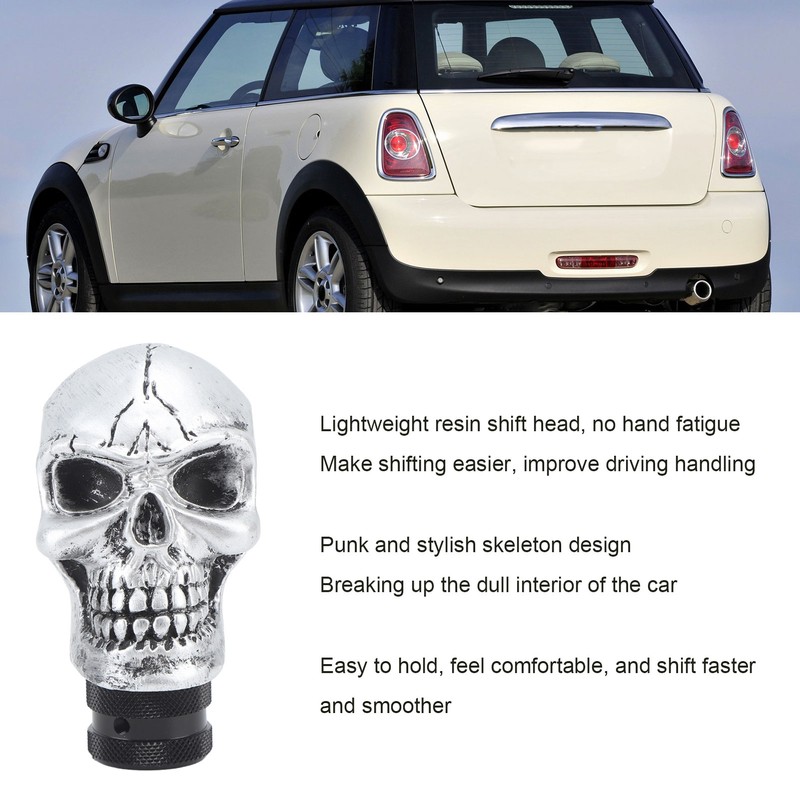 Skull Gear Shift Head Resin Shifter Knob Car Transmission Shifting