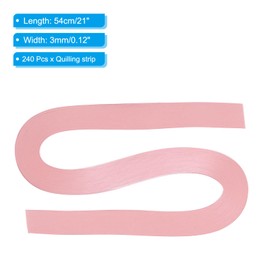 PATIKIL 240pcs Quilling Strips Paper 1/8"(3mm) 21"(54cm) Origami Paper Quilling Strip for Art DIY Hand Craft Christmas, Hot Pink