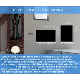 20"W x 20"H [Duct Opening Measurements] Steel Return Air Filter Grille [Fixed Hinged] for 1-inch Filters, Vent Cover Grill for Sidewall and Ceiling, White, Outer Dimensions: 22 5/8"W X 22 5/8"H